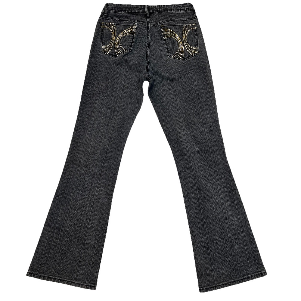 Southpole Jeans Co Jeans Womens Size 9 Dark Gray Denim Flared Rhinestone